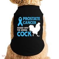 Prostate Cancer Messed With The Wrong Cock Cancer Awareness Doggie Tank thumb 0