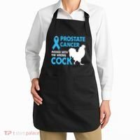 Prostate Cancer Messed With The Wrong Cock Cancer Awareness Apron thumb 2