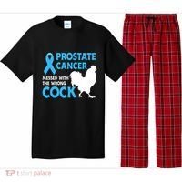 Prostate Cancer Messed With The Wrong Cock Cancer Awareness Pajama Set thumb 0