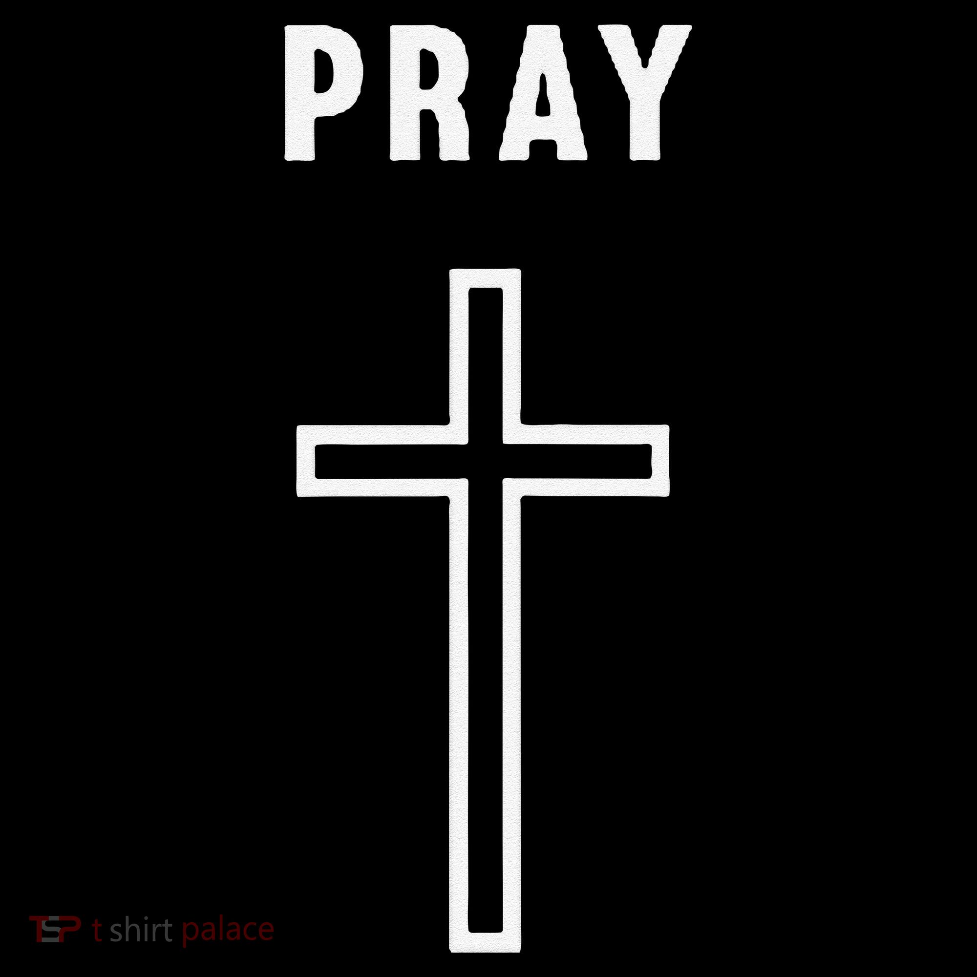 Pray Cross Minimalist Religious Women's Hoodie
