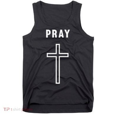 Pray Cross Minimalist Religious Tank Top