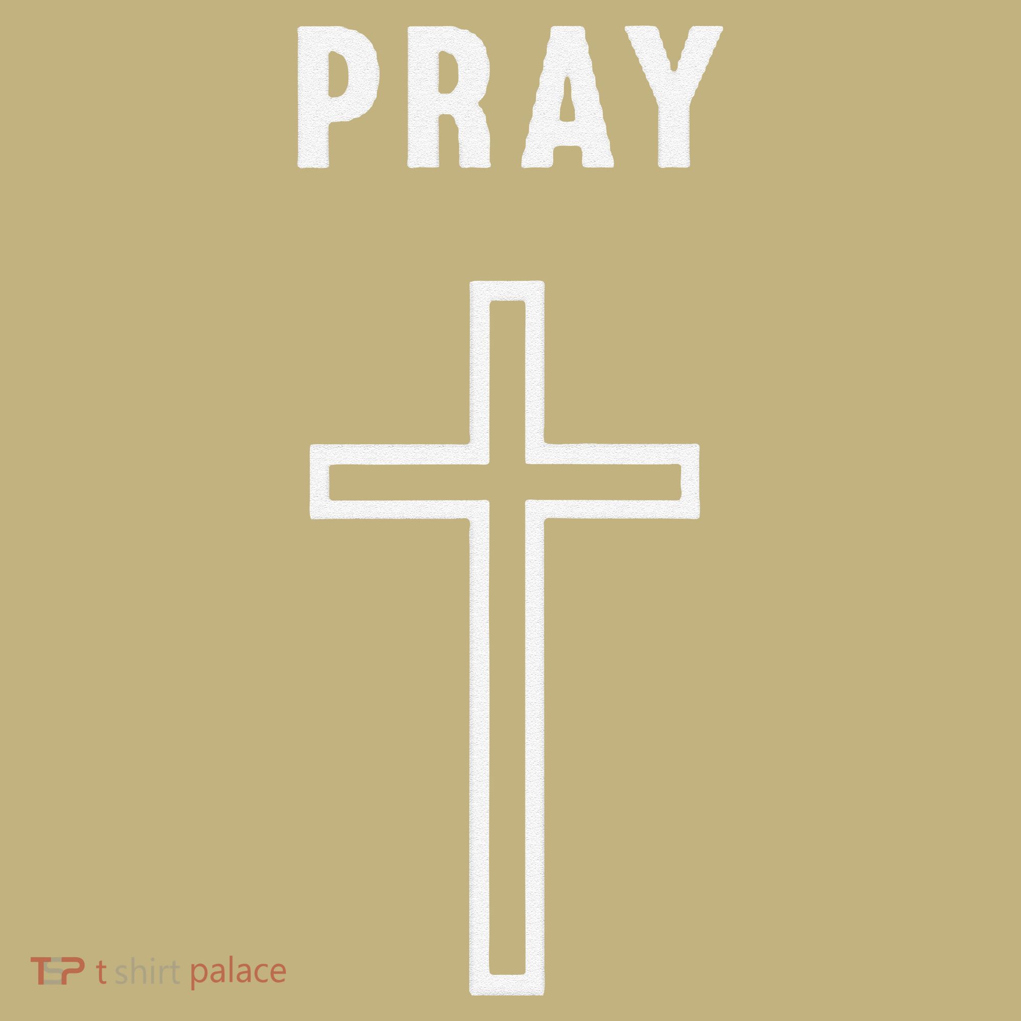 Pray Cross Minimalist Religious Hoodie