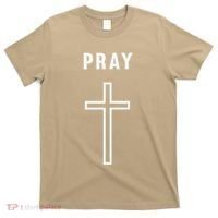 Pray Cross Minimalist Religious T-Shirt thumb 0