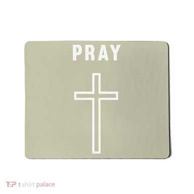 Pray Cross Minimalist Religious Mousepad