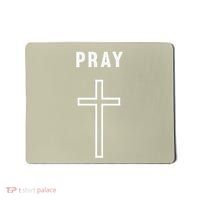 Pray Cross Minimalist Religious Mousepad thumb 0
