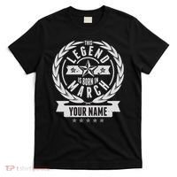 Personalized Custom Name This Legends Is Born In March T-Shirt thumb 0