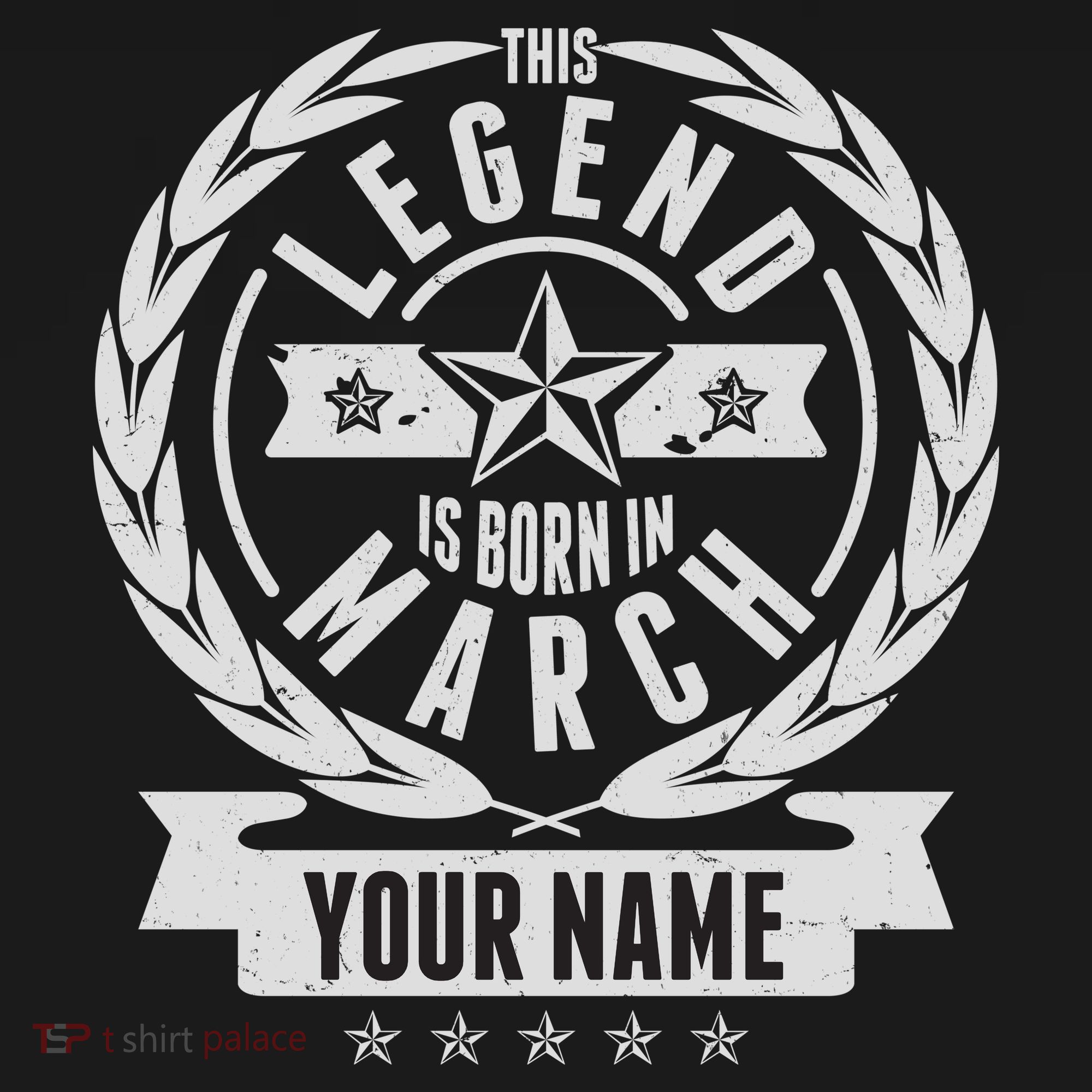 Personalized Custom Name This Legends Is Born In March T-Shirt