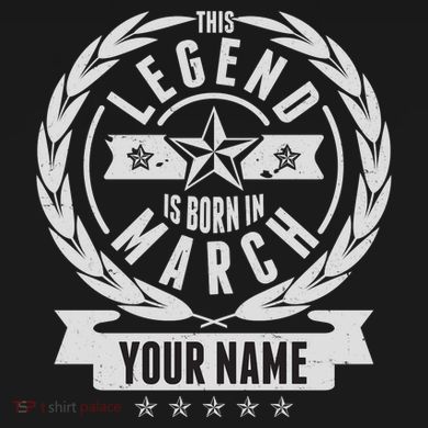Personalized Custom Name This Legends Is Born In March Button