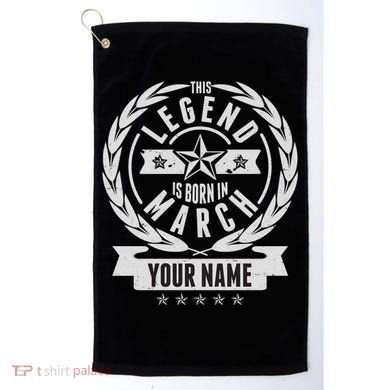 Personalized Custom Name This Legends Is Born In March Golf Towel