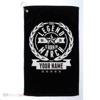 Personalized Custom Name This Legends Is Born In March Golf Towel thumb 0