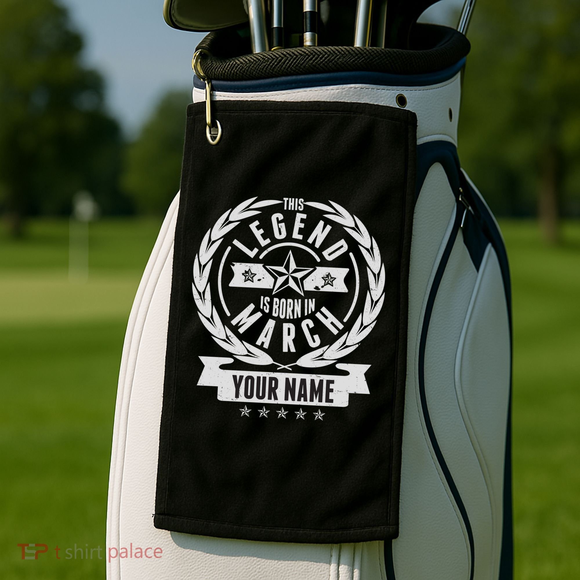 Personalized Custom Name This Legends Is Born In March Golf Towel