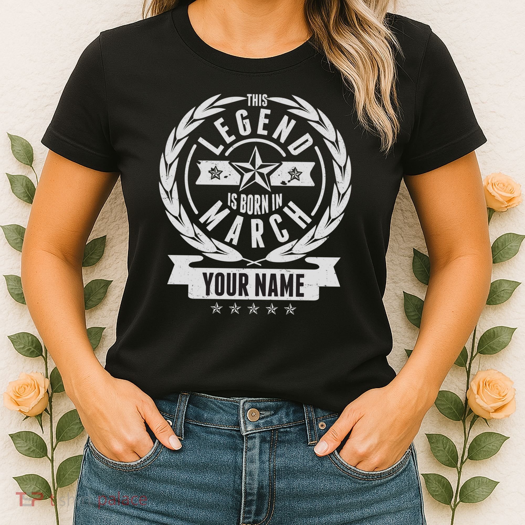 Personalized Custom Name This Legends Is Born In March Women's T-Shirt