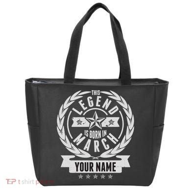 Personalized Custom Name This Legends Is Born In March Tote Bag