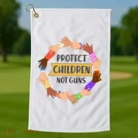 Protect Children Not Guns Golf Towel thumb 1