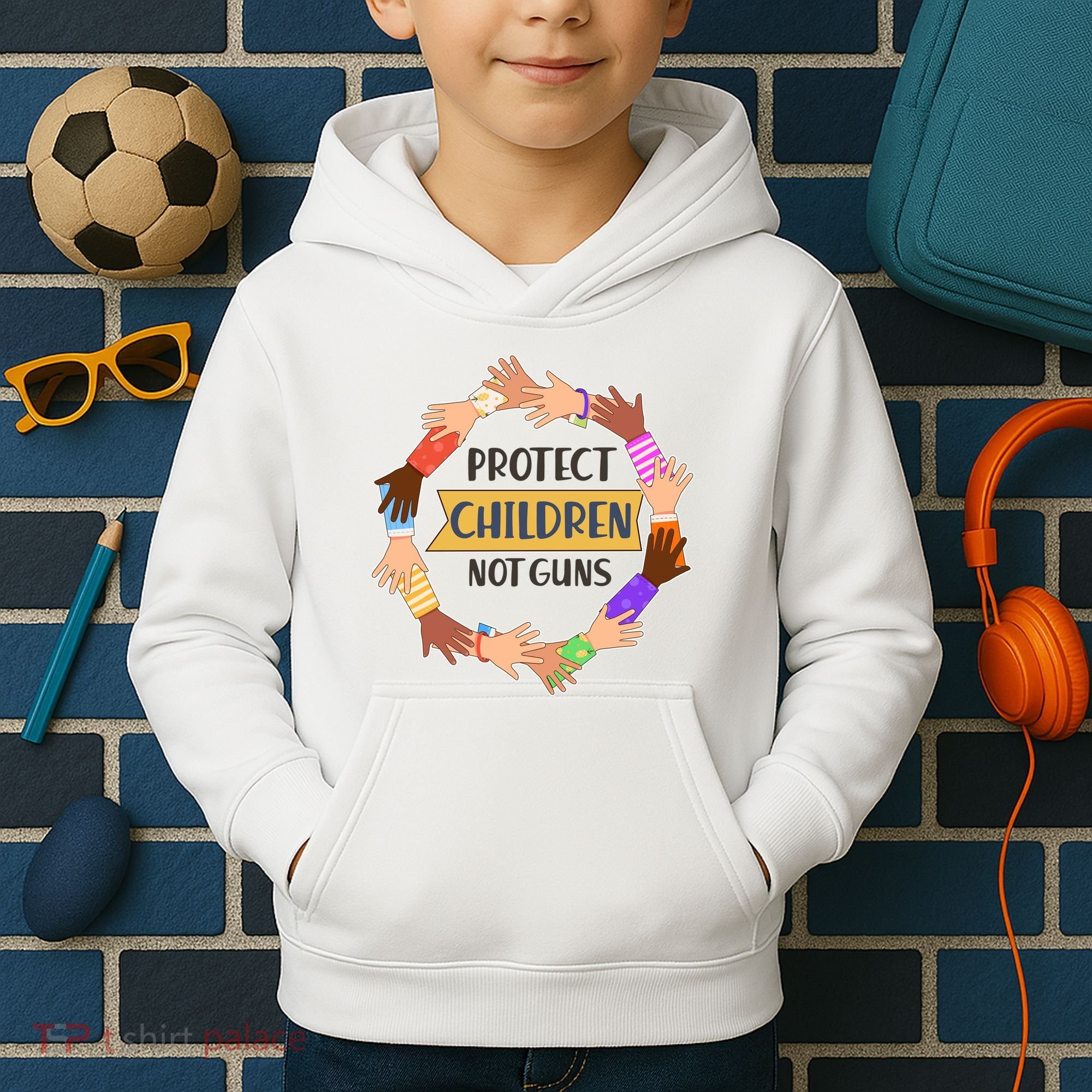 Protect Children Not Guns Kids Hoodie