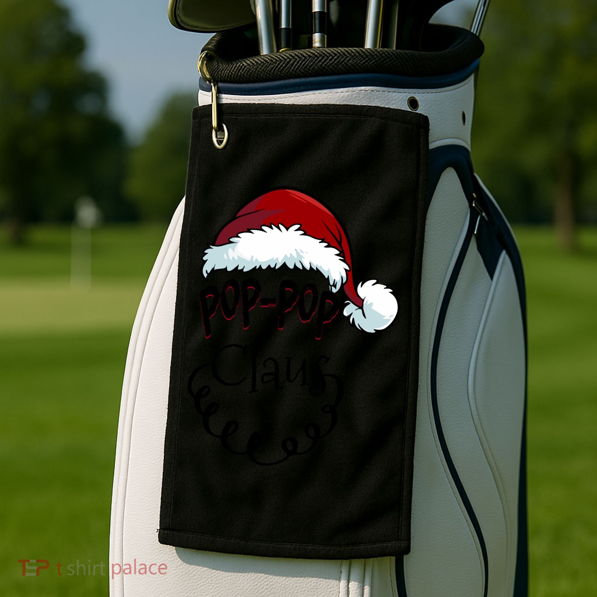Poppop Claus New Christmas Santa Claus Gift Golf Towel