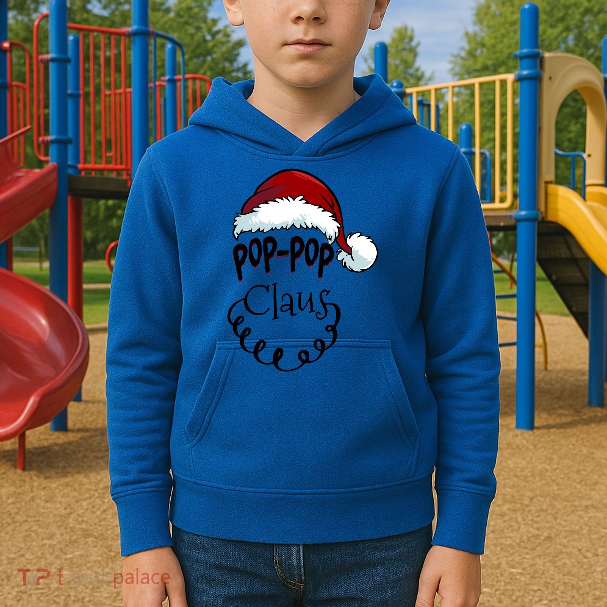 Poppop Claus New Christmas Santa Claus Gift Kids Hoodie