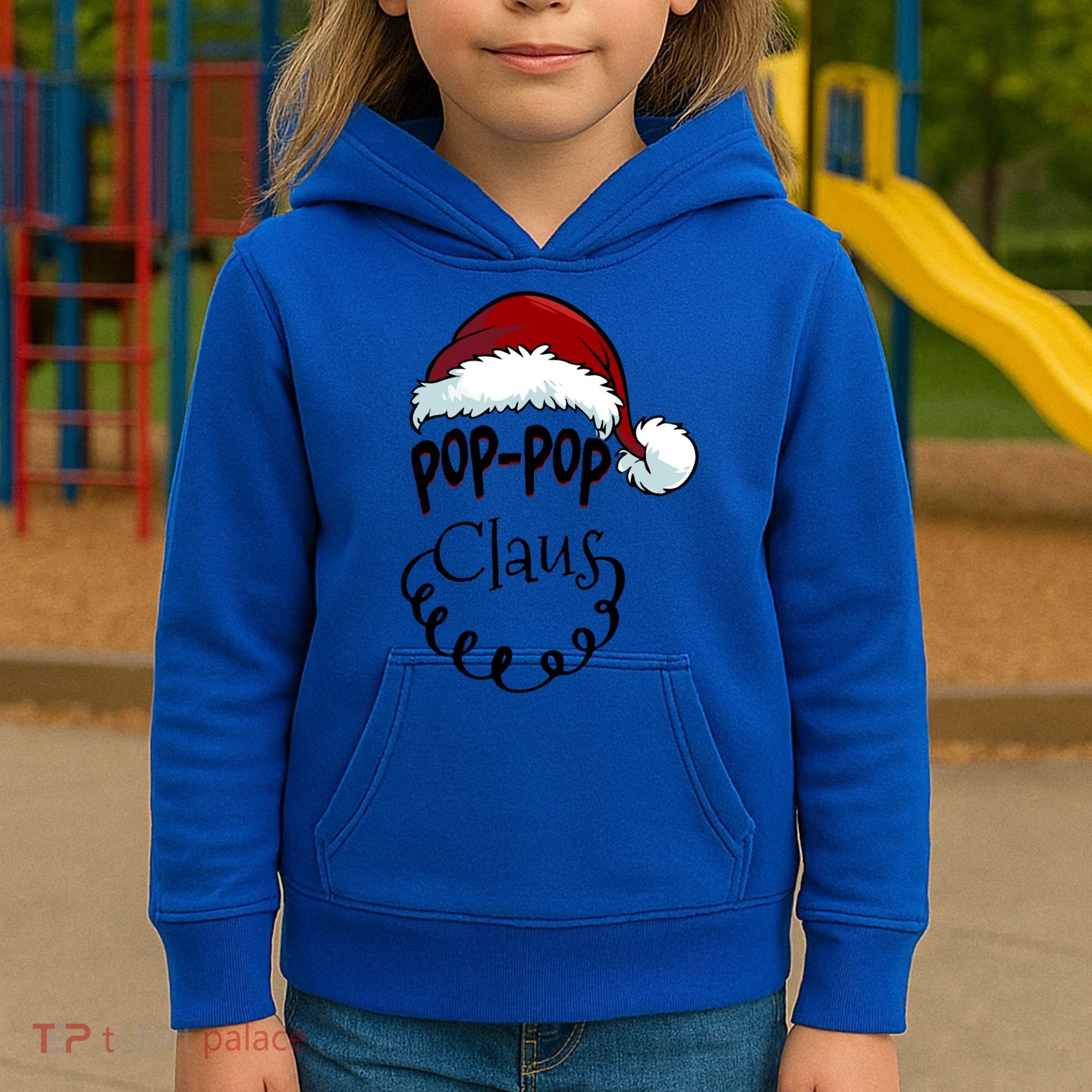 Poppop Claus New Christmas Santa Claus Gift Kids Hoodie