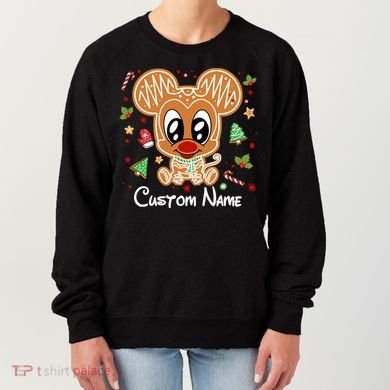 Personalized Custom Name Cute Mouse Family Christmas Women's Sweatshirt