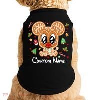 Personalized Custom Name Cute Mouse Family Christmas Doggie Tank thumb 0