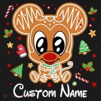 Personalized Custom Name Cute Mouse Family Christmas Polo thumb 3