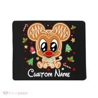 Personalized Custom Name Cute Mouse Family Christmas Mousepad thumb 0