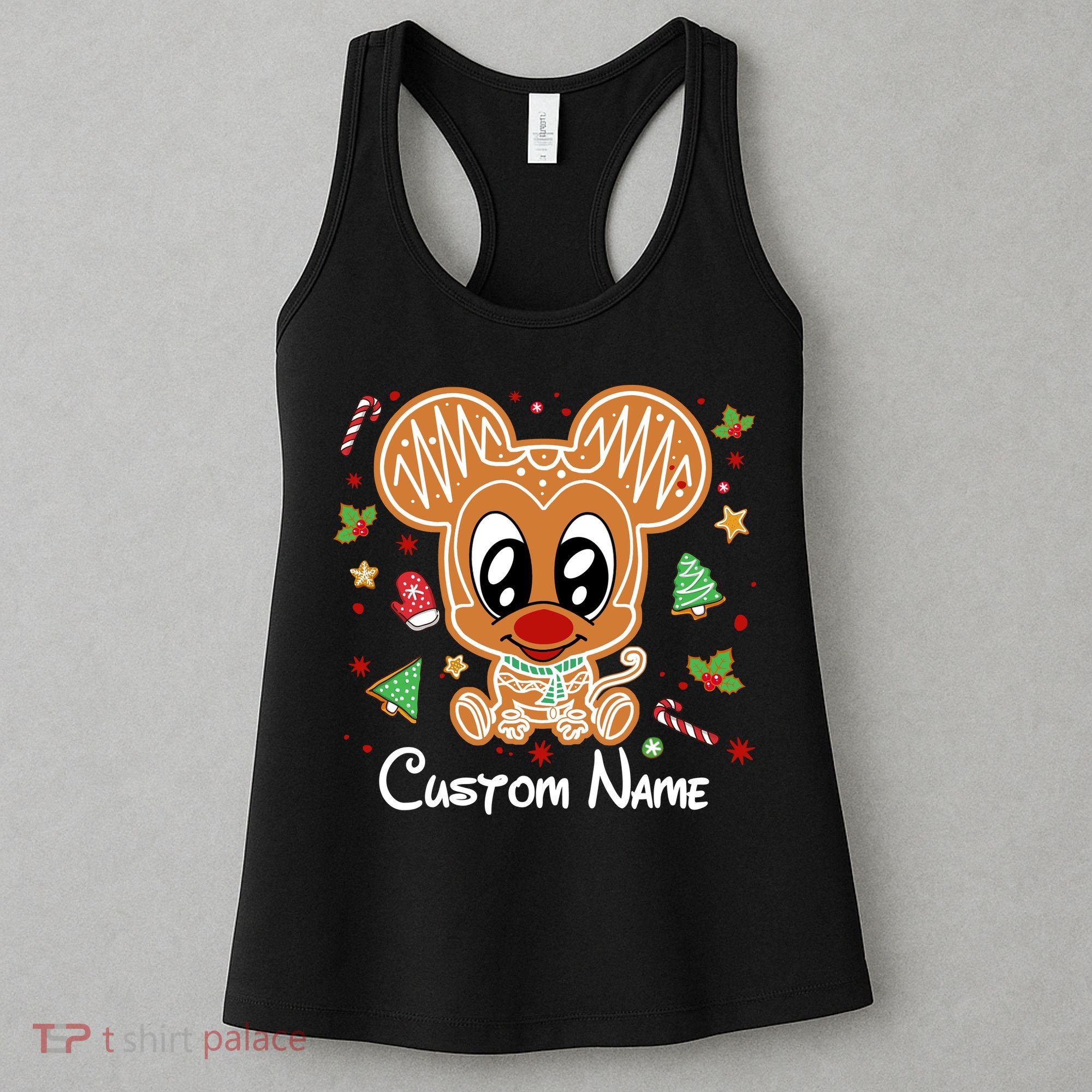 Personalized Custom Name Cute Mouse Family Christmas Women's Tank Top