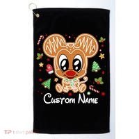 Personalized Custom Name Cute Mouse Family Christmas Golf Towel thumb 0
