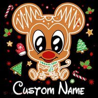 Personalized Custom Name Cute Mouse Family Christmas Visor thumb 3
