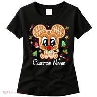 Personalized Custom Name Cute Mouse Family Christmas Women's T-Shirt thumb 0
