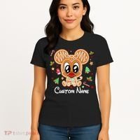 Personalized Custom Name Cute Mouse Family Christmas Women's T-Shirt thumb 4