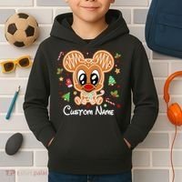 Personalized Custom Name Cute Mouse Family Christmas Kids Hoodie thumb 2