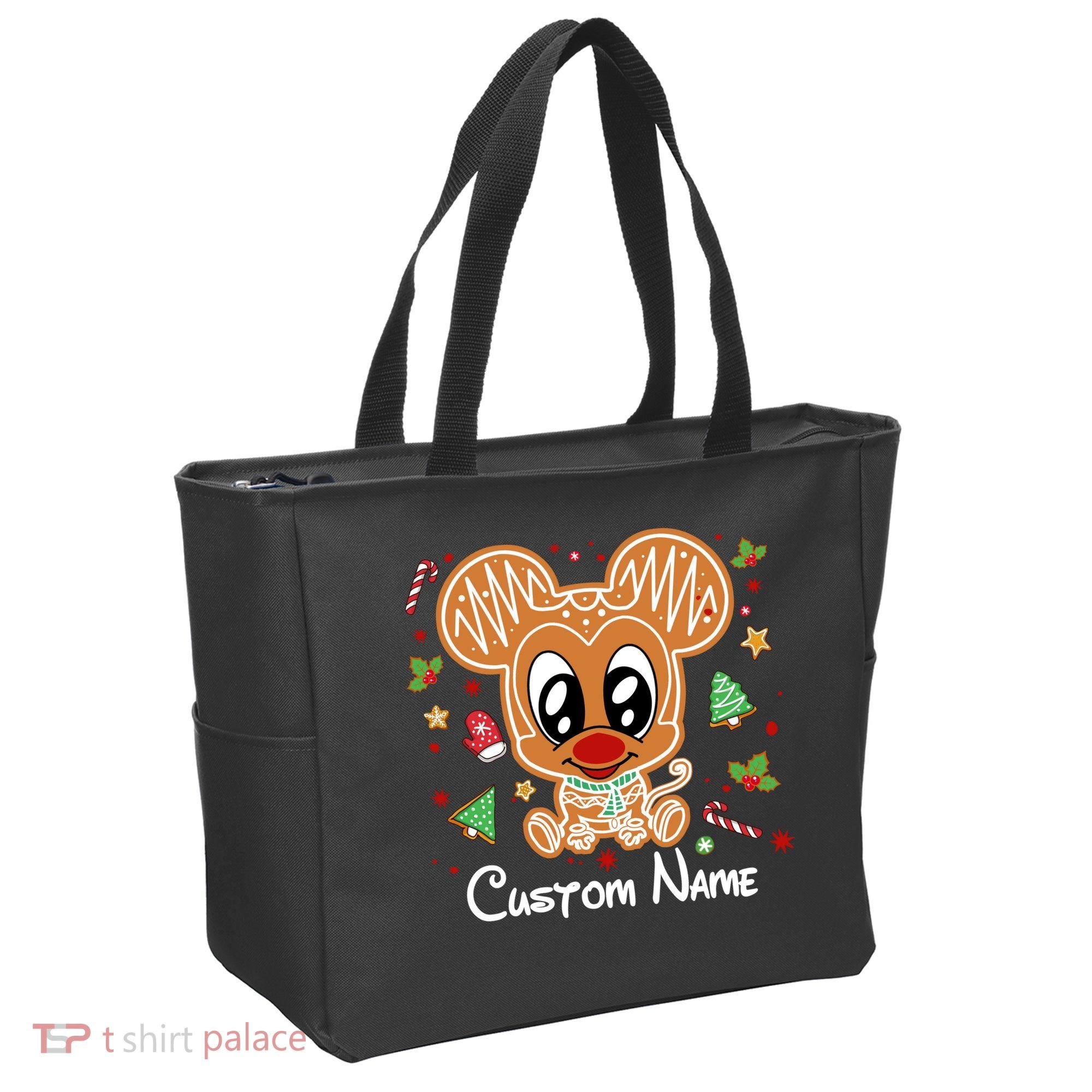 Personalized Custom Name Cute Mouse Family Christmas Tote Bag