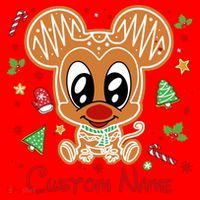 Personalized Custom Name Cute Mouse Family Christmas Santa Hat thumb 1