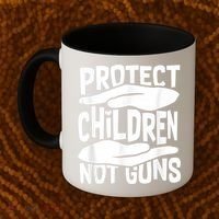 Protect Children Not Guns Wear Orange Enough Gun Violence Coffee Mug thumb 2