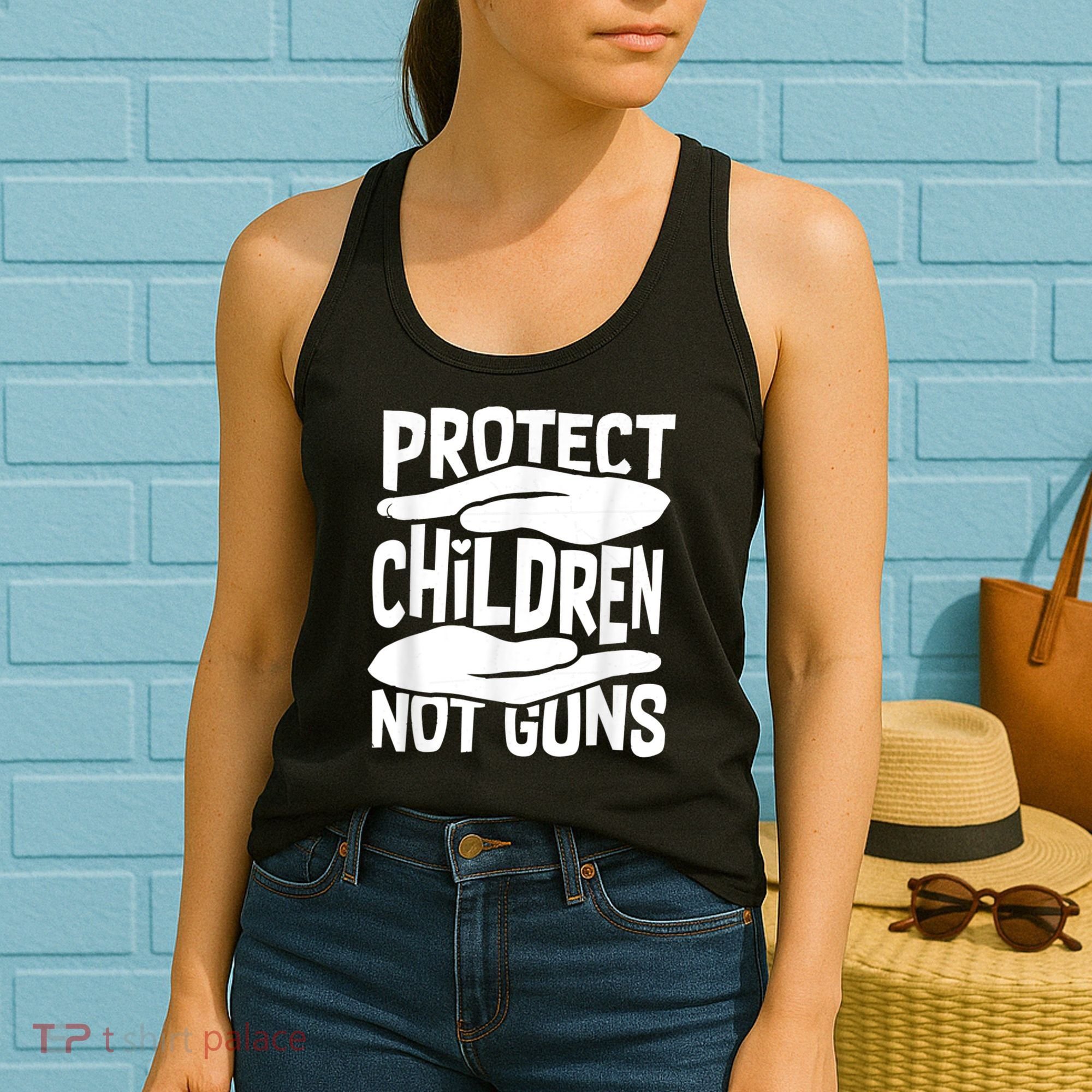 Protect Children Not Guns Wear Orange Enough Gun Violence Women's Tank Top
