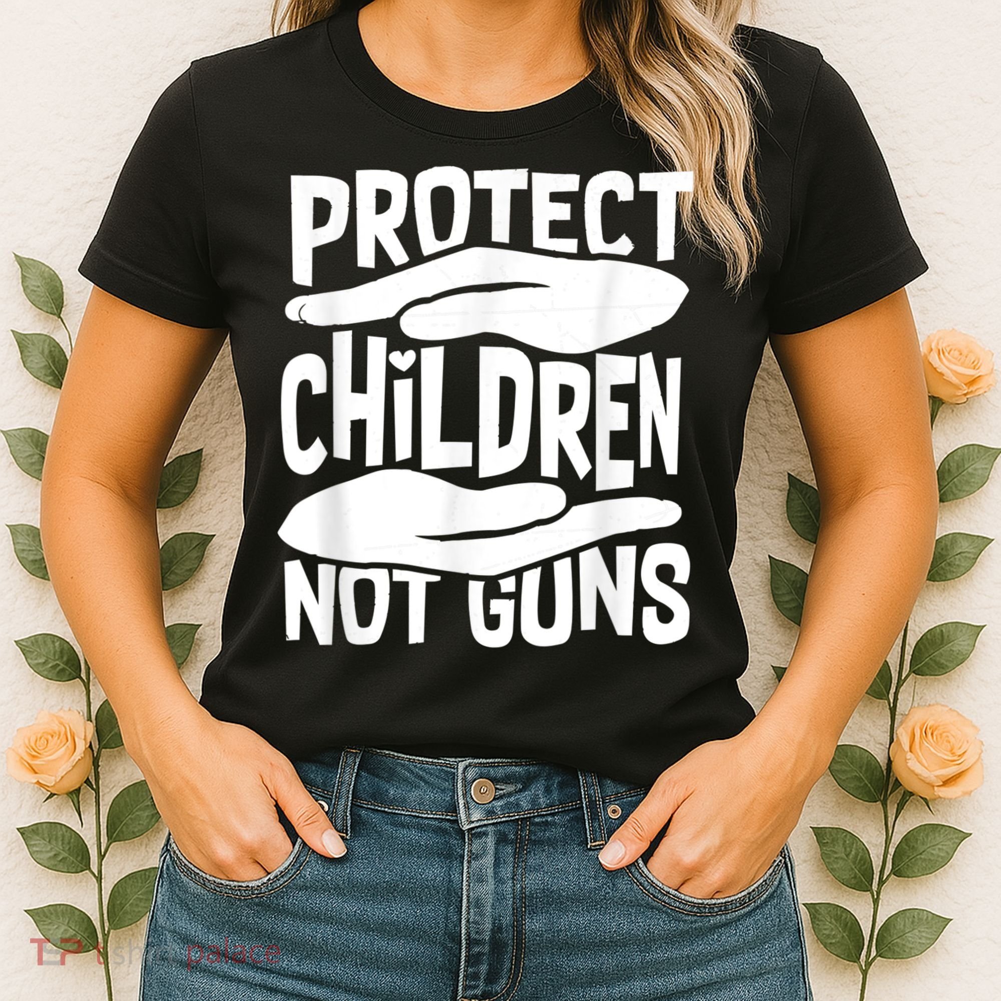 Protect Children Not Guns Wear Orange Enough Gun Violence Women's T-Shirt