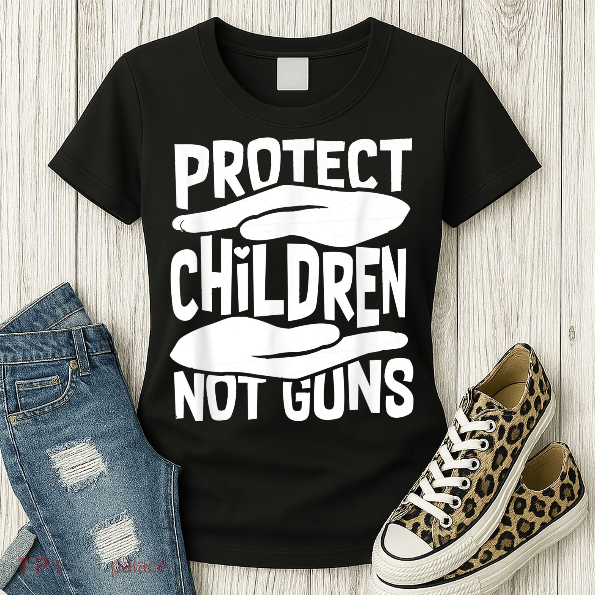 Protect Children Not Guns Wear Orange Enough Gun Violence Women's T-Shirt