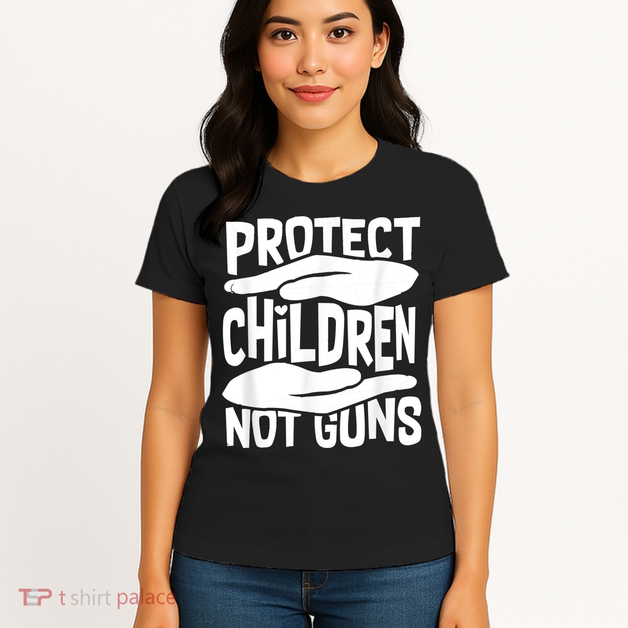 Protect Children Not Guns Wear Orange Enough Gun Violence Women's T-Shirt