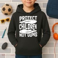 Protect Children Not Guns Wear Orange Enough Gun Violence Kids Hoodie thumb 2