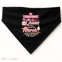 Personalized Custom Name This Queen Was Born In March Happy Birthday To Me USA-Made Doggie Bandana thumb 0