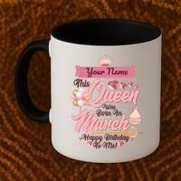 Personalized Custom Name This Queen Was Born In March Happy Birthday To Me Coffee Mug thumb 2