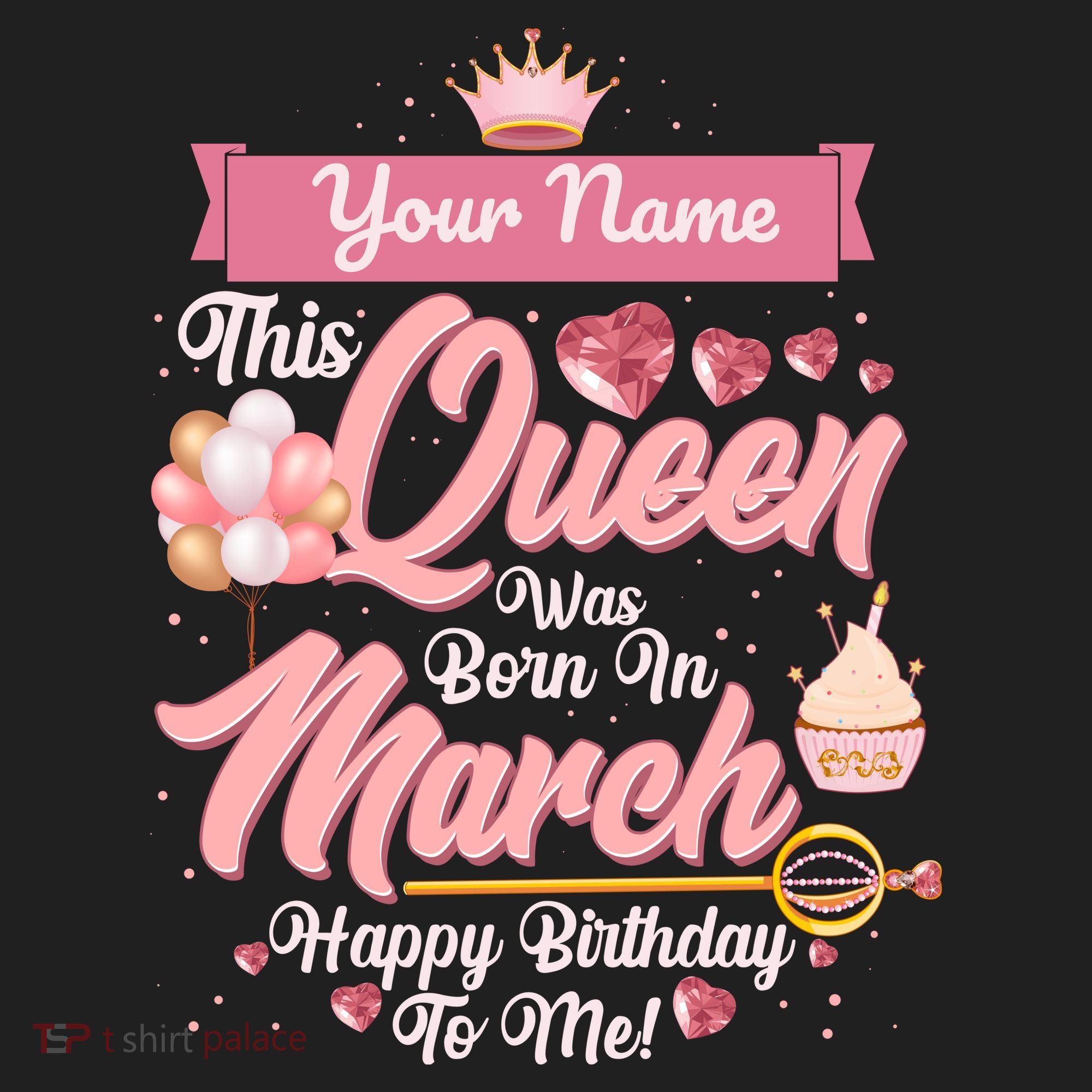 Personalized Custom Name This Queen Was Born In March Happy Birthday To Me Beanie