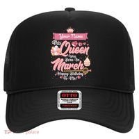 Personalized Custom Name This Queen Was Born In March Happy Birthday To Me Hat thumb 0