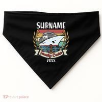 Personalized Custom Name And Year Family Cruise USA-Made Doggie Bandana thumb 0