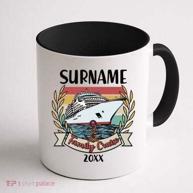 Personalized Custom Name And Year Family Cruise Coffee Mug back