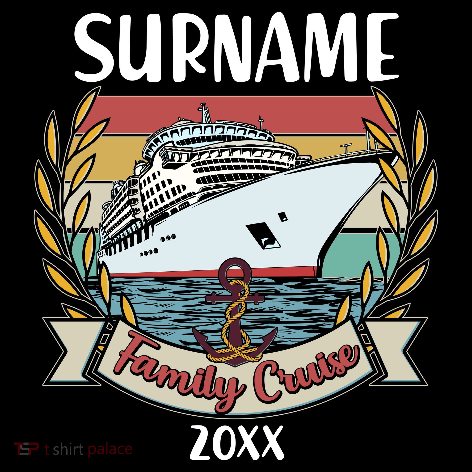 Personalized Custom Name And Year Family Cruise Ornament