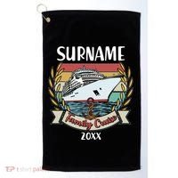 Personalized Custom Name And Year Family Cruise Golf Towel thumb 0