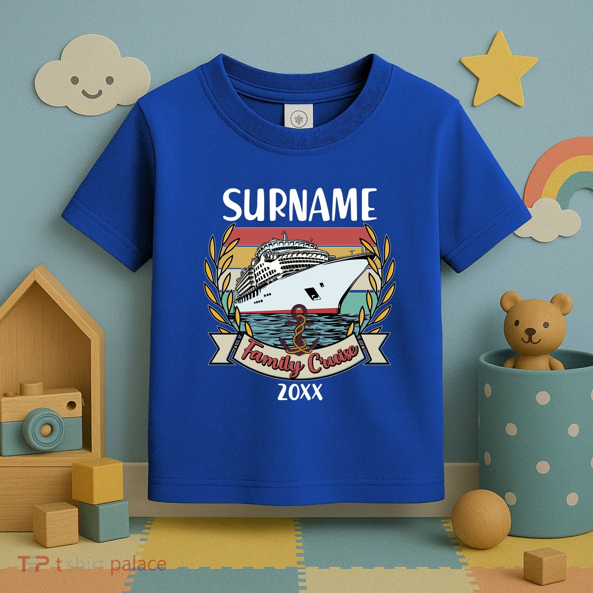 Personalized Custom Name And Year Family Cruise Toddler T-Shirt