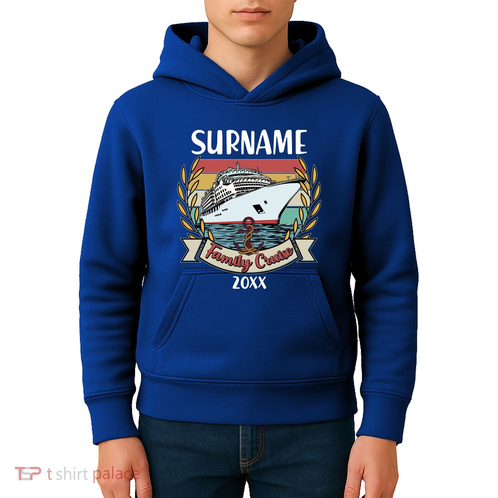 Personalized Custom Name And Year Family Cruise Kids Hoodie